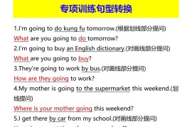 【2025秋新版】六年级上册英语专项训练句型转换