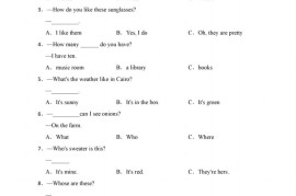 四年级下英语期末疑问句知识点训练《人教PEP版》