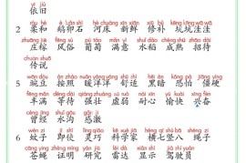 四上语文课后三表注音版（写字表识字表词语表8页）