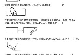 四上数学【折叠图形中的角度问题专项练】