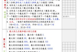 三上暑假数学30天预习背诵表