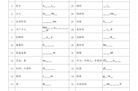 四年级上册英语人教版pep填空练习