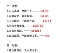 二年级上册语文暑假必背《常考名句》