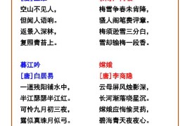 【2025秋新版】四年级语文上册古诗+日积月累汇总，收藏牢记！