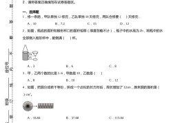 (小升初数学)2024-2025小升初考试押题培优卷苏教版A4版