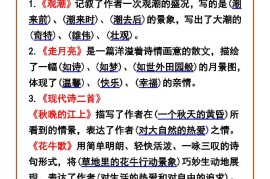 【2025秋新版】四年级语文上册每课中心思想汇总，开学必备！