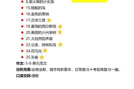 三上语文期末复习必背重点知识点