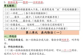 二下数学【人教版】必会【知识点】归纳总结6页