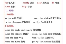 【2025秋新版】四年级上册英语期中复习重点汇总