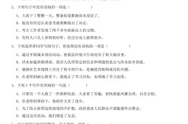 小升初语文新题型病句修改专项练习