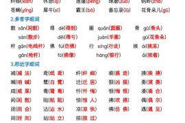 三年级下册语文期中复习考点归纳