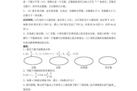 六下人教版数学全册知识要点