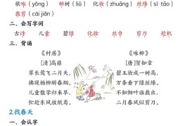 二下语文每课重点知识清单（18页）