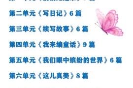 新三上语文1-8单元同步写作范文55篇（56页）