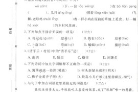 四年级下册语文试卷及答案