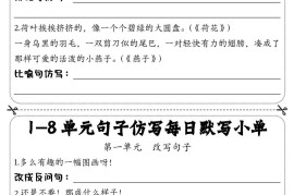 三下语文课文句子训练每日小单(含答案)