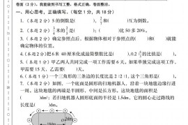 【人教版】2025学年六年级下册春季开学摸底测试卷数学试卷【B卷】