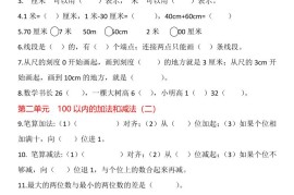 【2025秋新版】二年级上册数学1-8单元填空题汇总