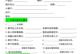 五年级下册语文期末复习必练考点专项练习