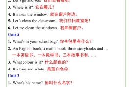 三升四英语暑假预习——四年级英语上册重点句型汇总-四上英语