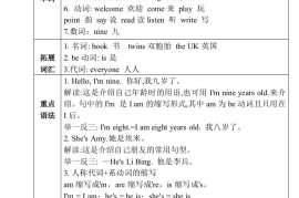 三上英语-Unit1Letsbefriends!知识总结+练习（含答案）