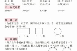 二年级下册数学(期中复习)20天冲刺